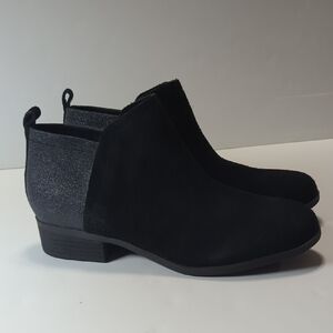 Toms Side Zip Ankle Boots Size 10